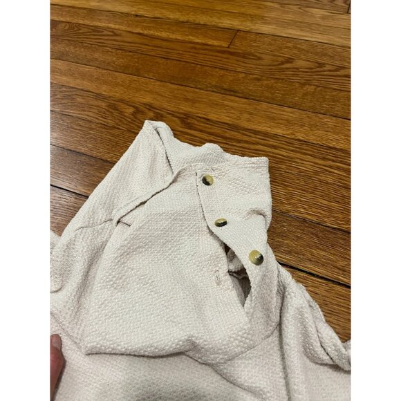 Free People Beach Swim Cover Up Beige Sleeveless Pockets Oversized Size XS Boho - Picture 3 of 4